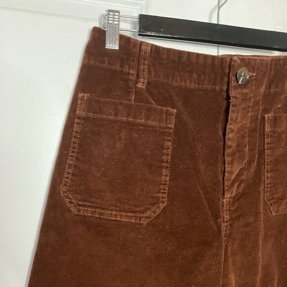 Velvet Heart Alyx Toffee Pants Womens 28 Brown Corduroy Cropped Wide Leg - Picture 4 of 13